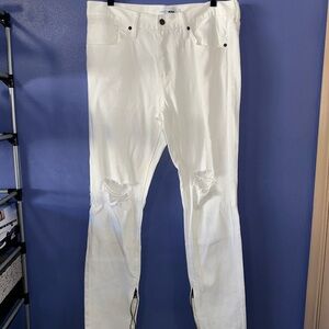 White Distressed Denim Jeans